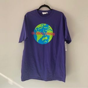 Men’s Moodswings Global Crisis Mundo Purple Tee Size Large